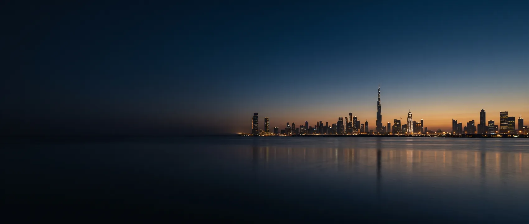 Dubai skyline at dusk